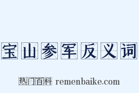 宝山参军反义词是什么意思的图片